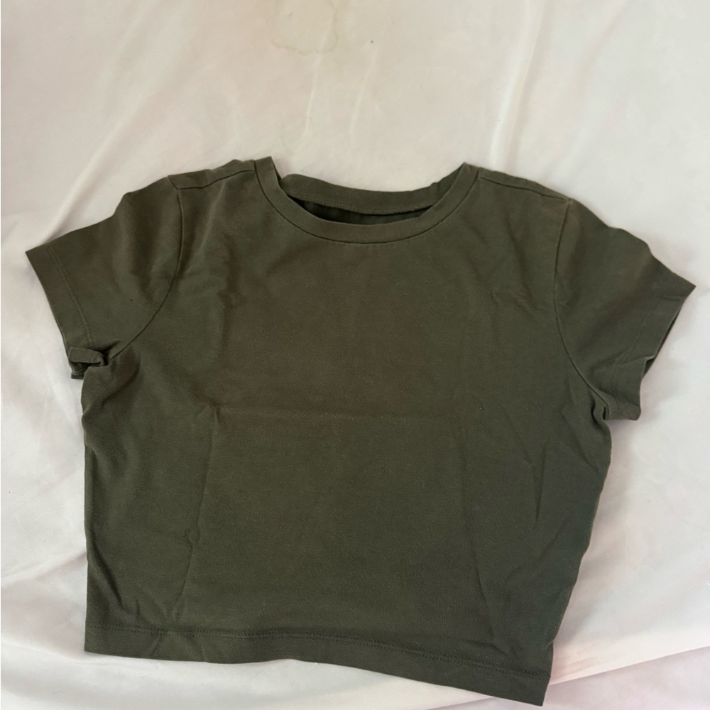 Olive Green Women's Crop Top